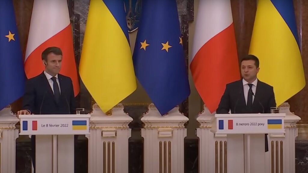 Les présidents français et ukrainien en conférence de presse